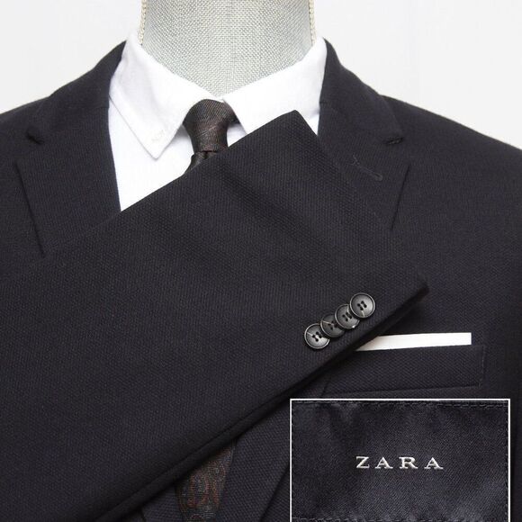 Zara Navy Blue Blazer - Picture 3 of 14